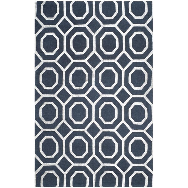 Safavieh Cedar Brook Hand Loomed Rectangle Area Rug, Navy and Silver - 5 x 8 ft. CDR268M-5 - main